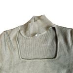 superdown  Victoria Square Neck Cutout Bodysuit  Green Size Small Turtleneck Photo 4