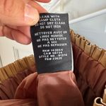 7 For All Mankind NWT  brown pleated faux leather shirt size small Photo 6