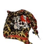 Ed Hardy NWT   Leopard Skull Scarf  Y2K Edgy Leopard Print Wrap 4 Way Wear OS Photo 3