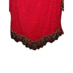 Laurence Kazar Vintage Red Beaded Embellished Silk Top Women Size Petite Large Photo 6