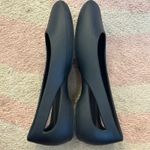 Crocs  Black Sloane Cutout Slingback Flats Comfort Rubber Shoe Casual Ballet Work Photo 4
