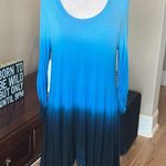 Philosophy  Blue Hombre Knit Shark Bite Tunic Photo 8