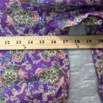 Ralph Lauren Vtg Lauren  Petite Purple Paisley Shirt 100%‎ Cotton P/S Fall Boho Photo 7