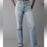 American Eagle AE Stretch Super High-Waisted Straight Jean Ice Blue Photo 5