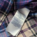 CHAPS Purple Plaid HALF button Tubic top size PS Photo 4