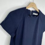ZARA  Trf Navy Blue Short Sleeve High Neck Mini Dress Women's Size Medium M Photo 3