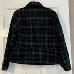 Dress Barn Blue Black Plaid Lined Pea Coat XL Photo 4