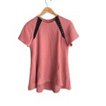 REBECCA VALLANCE Castella Raglan Top Desert Rose Pink Size 6 Photo 2
