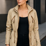 ZARA  Utility Military Equestrian Jacket Tan Size Small Photo 0