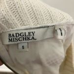 Badgley Mischka  White Floral Lace Guipure Sweater Top Photo 12