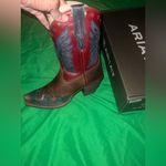 Ariat Bravery Red and Teal Western Boots size 8 Photo 7