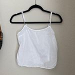 frame denim FRAME White Adjustable Lounge Tank, Size Small Photo 0