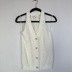 Reiss Sinead Knitted Halter Neck Top With Linen in Ivory Size Small Photo 1