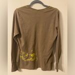 Carhartt  For Women Tan Long Sleeve V-Neck T-Shirt Classic Car‎ Size Small Photo 2