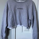 Missguided Gray  Cropped Sweatshirt Photo 0