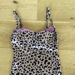 Motel Rocks - Lesty Dress in Animal Satin with Lilac Lace Photo 4