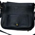 Coach Stewardess Black Glove Tanned Leather Turn Lock Bag COA Authentic 9525 Photo 2