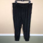 Victoria's Secret Victoria’s Secret Women’s Black Velour Rhinestone Sides Jogger Sweatpants Photo 7