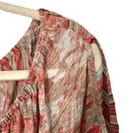 Quintessential Womens Sz L 3/4 Sleeve Multicolor Sheer Blouse Shirt Top V Neck Size L Photo 4