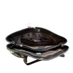 Liz Claiborne Tote Bag Monogrammed Satchel Purse Handbag Designer Neutral Photo 10