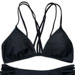 Cabana Del Sol Sleek Black High-Waisted Bikini with Cutout Detailing Photo 2