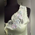 Vintage Eve Stillman yellow floral lace sleeveless nightgown, size small petite Photo 2