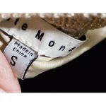 Haute Monde Sweater Dress Womens Small Beige Lined Crochet Sleeveless Wide Strap Photo 4