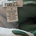 Rue 21  Dragon Hoodie‎ Women's Medium Green White Pullover Graphic Kawaii Photo 4