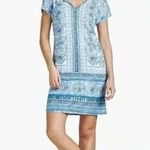 Lucky Brand | Blue Multi Floral Bohemian Tee Dress Size M Medium EUC Photo 0