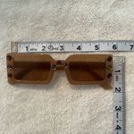 NWOT tan squarish sunnies with embellishments Photo 2