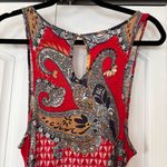 Lucky Brand  Red Paisley Belted Maxi‎ Dress Size Small Photo 5