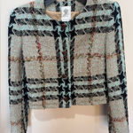 Paule Vasseur Tweed Knit Jacket Women’s Size 38 Blue Black Photo 0