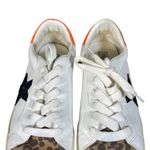 Steve Madden  White Leather Pursued Leopard Cap Sneakers Women Sz 7.5 Photo 8