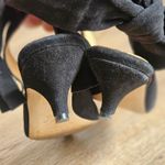 Ganni  Tie Back Kitten Heels‎ Black Suede Size 6 (36) Photo 7