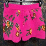 SundayUp Pink Floral Sweater Knit Shorts Size M Photo 0