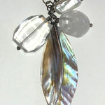 Elegant Multi Color Shell Glass Beaded Boho Pendant Necklace Silver Photo 0