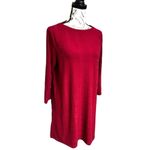 J. Jill M Wearever Collection Red Textured Knit Tunic Dress Minimalist Academia Size M Photo 5