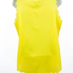Anthropologie Mine Scalloped Lightweight Sleeveless Wide Strap Tank Top Shirt Blouse Yellow Photo 3