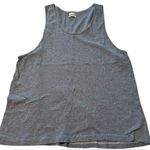 All Saints Women’s L Racerback Tank Top Blue Stripe 100% Cotton Basic‎ Fisherman Photo 4