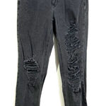 American Eagle American‎ Eagle Jeans Womens 8R Tomgirl Super Stretch X Black Distress Jeans Photo 0