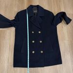 Gloverall Made in England Wool Blend Peacoat Double Breasted Military Style Coat Blue Size 12 Photo 10