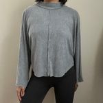 We The Free  Gray Ribbed Mock Turtleneck Long Sleeve Sweater Size XS Photo 6