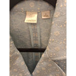 Caslon  Blazer Light Blue and White Size M Floral Pattern Single Button Closure Photo 1