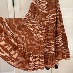 Ulla Johnson Ulla Johnson Aisa Silk Taffeta Tiered Midi Skirt Fawn Size 2 Ikat Animal Print Photo 14