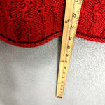 The Limited Vintage Sweater Womens Medium Red Chunky‎ Knit Crochet Oversized Boho Photo 5