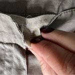 Sandro  Taupe 100% Linen Trouser Straight Leg Pants Photo 5