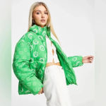 Urban Outfitters Native Youth Smile Print Jacket Size Large Green Sold Out Photo 10