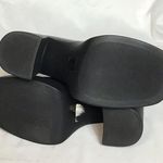 Free People Women Platform Chunky Heel Bootie Sz36 Black Patent Club Moto Shiny Photo 3