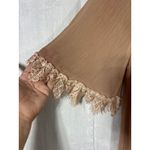 Pretty Angel  Tunic Medium Tan Lace Trim Gauze Layered Silk Blend Fairy Photo 3