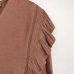 Current Air Pleated Ruffle Trim Midi Dress size Small NWT Photo 4